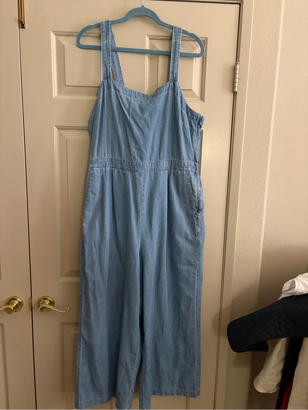 J. Crew Light Blue Denim Jumpsuit